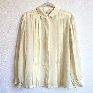 LA BLOUSE | Vintage Yellow Blouse Made in Korea